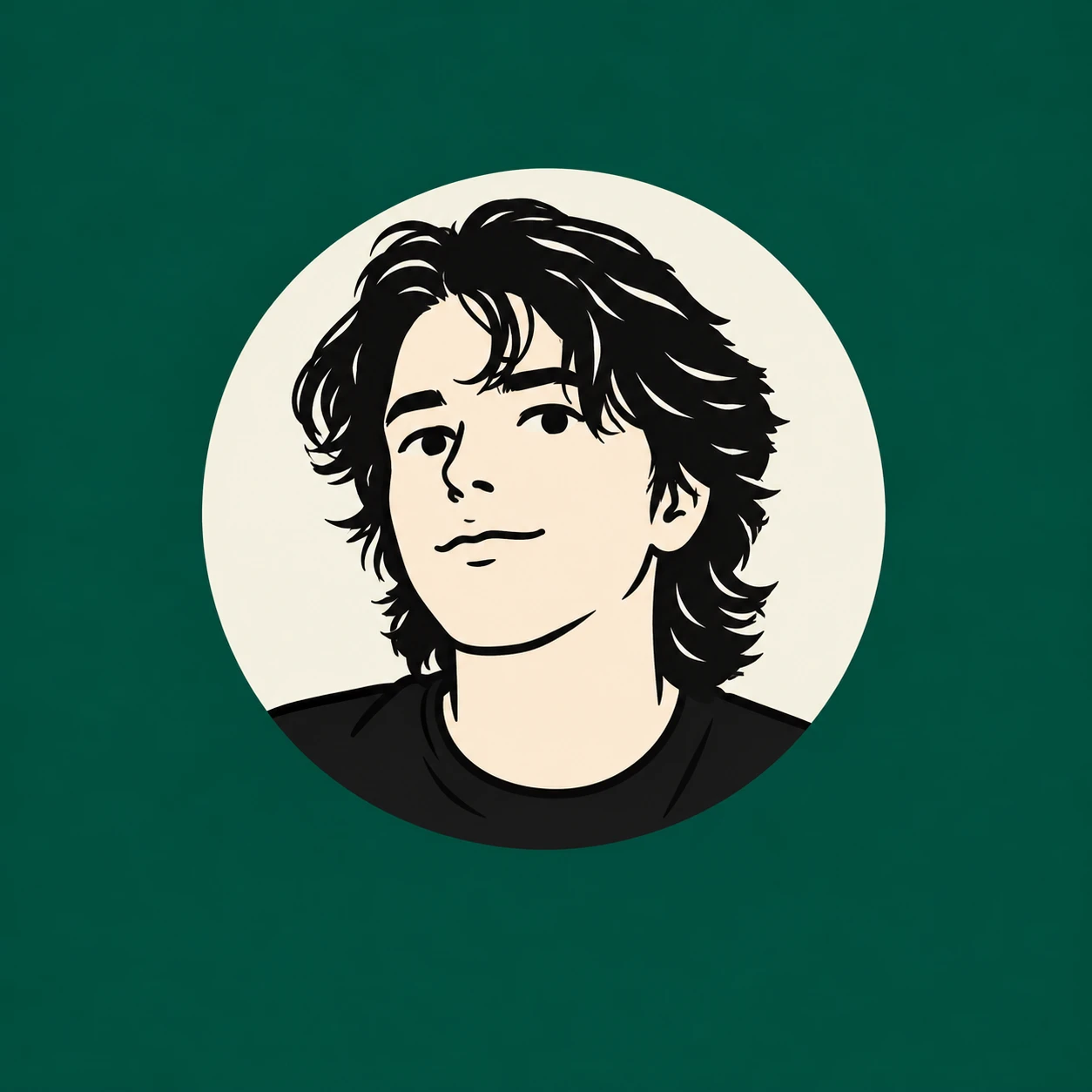 Ilustração do rosto de Gustavo Araújo